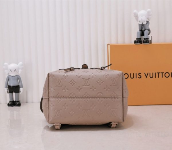 Replica Louis Vuitton Monogram Empreinte Leather Montsouris PM Backpack In Tourterelle Gray - Image 3
