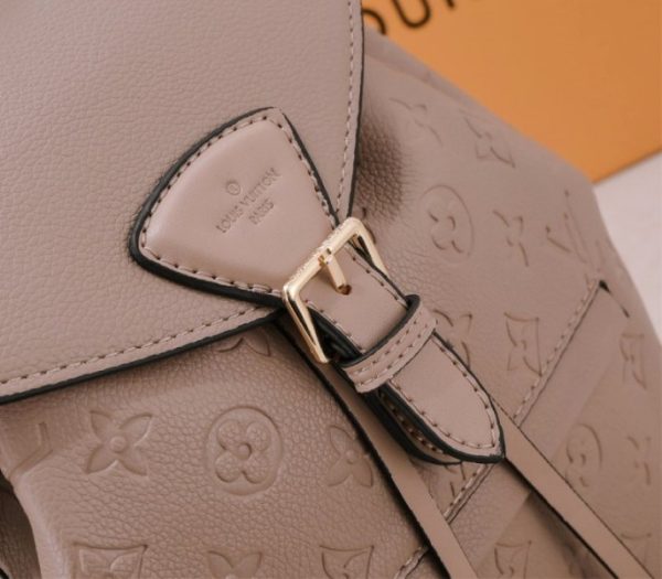 Replica Louis Vuitton Monogram Empreinte Leather Montsouris PM Backpack In Tourterelle Gray - Image 5