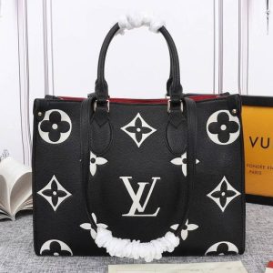 Replica Louis Vuitton Monogram Empreinte OnTheGo MM Tote In Black
