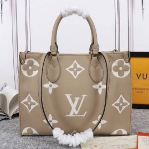Replica Louis Vuitton Monogram Empreinte OnTheGo MM Tote In Tourterelle Gray
