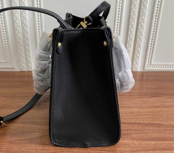 Replica Louis Vuitton Monogram Empreinte Leather Onthego PM Bag In Black - Image 4