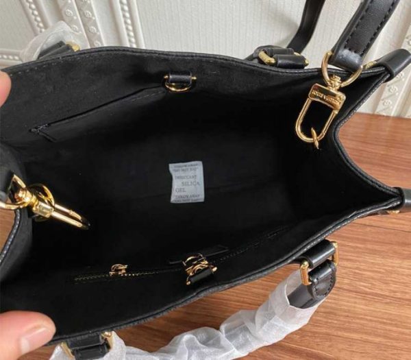 Replica Louis Vuitton Monogram Empreinte Leather Onthego PM Bag In Black - Image 6