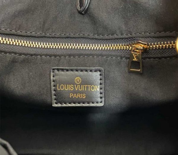 Replica Louis Vuitton Monogram Empreinte Leather Onthego PM Bag In Black - Image 7