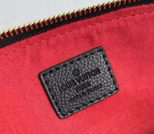 Replica Louis Vuitton Monogram Empreinte Leather Petit Palais Handbag In Black - Image 6