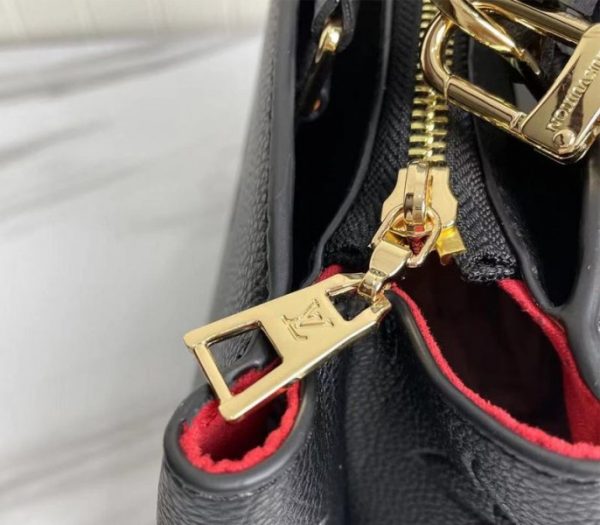 Replica Louis Vuitton Monogram Empreinte Leather Petit Palais Handbag In Black - Image 7