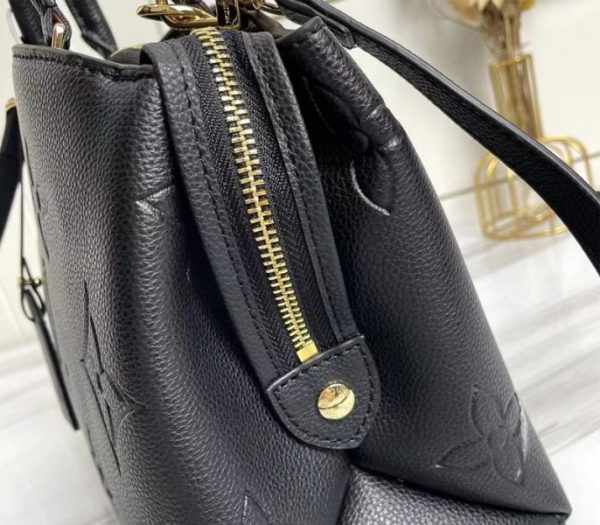 Replica Louis Vuitton Monogram Empreinte Leather Petit Palais Handbag In Black - Image 8