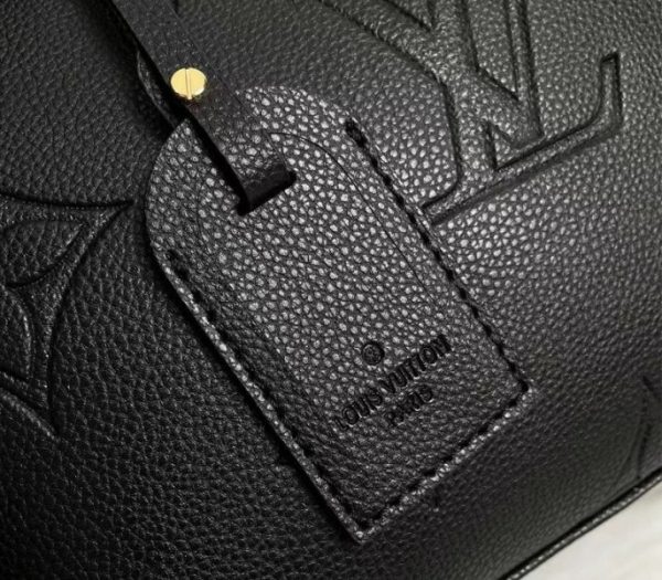Replica Louis Vuitton Monogram Empreinte Leather Petit Palais Handbag In Black - Image 9