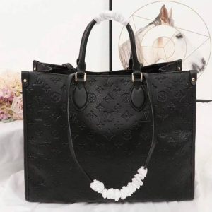 Replica Louis Vuitton Monogram Empreinte Onthego GM Tote In Black