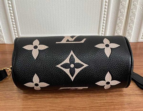 Replica Louis Vuitton Monogram Empreinte Papillon BB Bag In Black And Beige - Image 5
