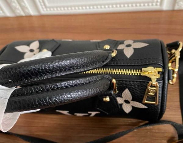 Replica Louis Vuitton Monogram Empreinte Papillon BB Bag In Black And Beige - Image 7
