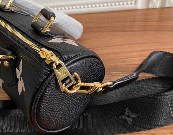 Replica Louis Vuitton Monogram Empreinte Papillon BB Bag In Black And Beige - Image 9