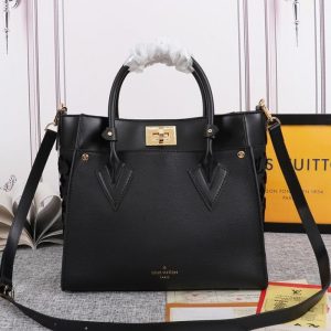 Replica Louis Vuitton On My Side MM Tote In Black