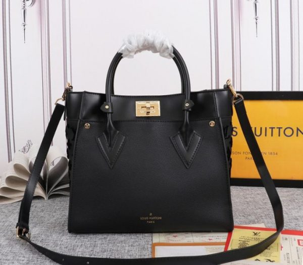 Replica Louis Vuitton On My Side MM Tote In Black