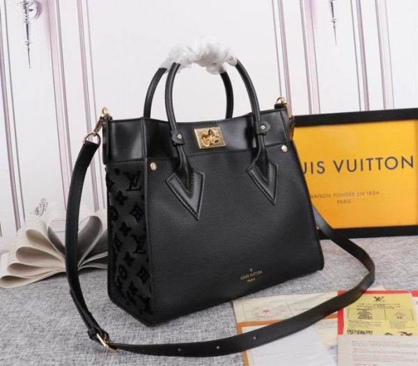 Replica Louis Vuitton On My Side MM Tote In Black - Image 2