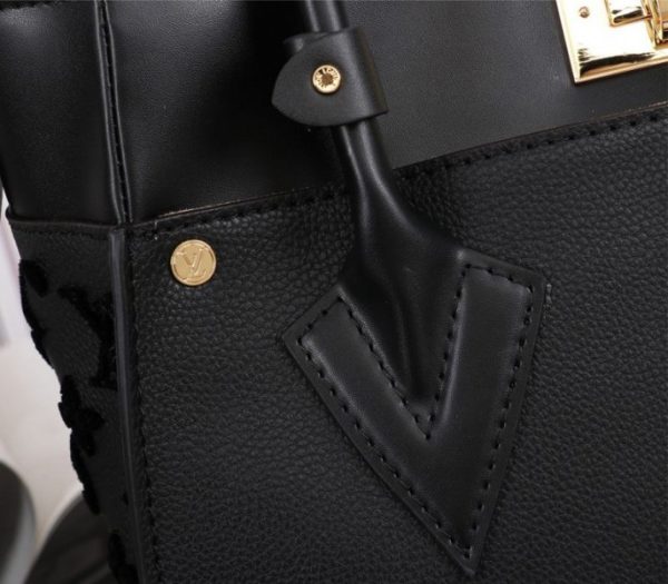 Replica Louis Vuitton On My Side MM Tote In Black - Image 4