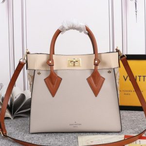 Replica Louis Vuitton On My Side MM Tote In Galet Gray