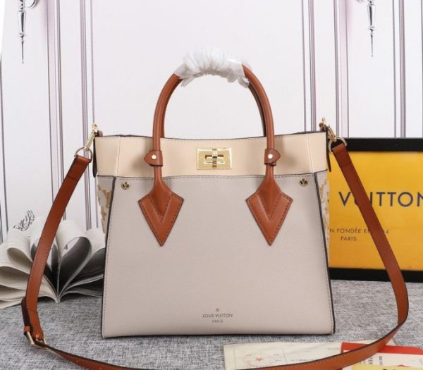 Replica Louis Vuitton On My Side MM Tote In Galet Gray