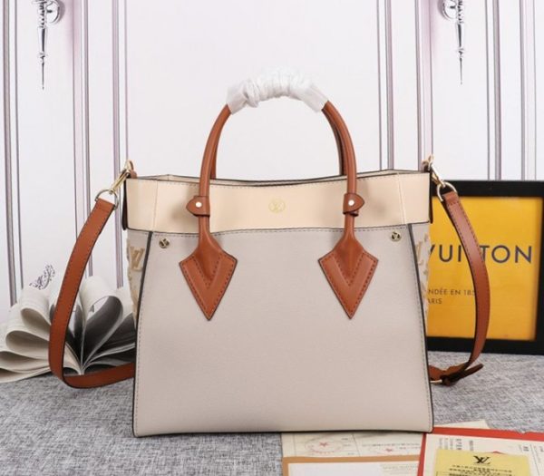 Replica Louis Vuitton On My Side MM Tote In Galet Gray - Image 3