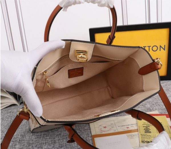 Replica Louis Vuitton On My Side MM Tote In Galet Gray - Image 5