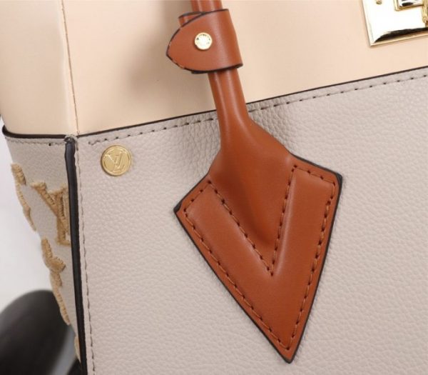 Replica Louis Vuitton On My Side MM Tote In Galet Gray - Image 7