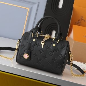 Replica Louis Vuitton Other Leathers Speedy Bandouliere 20 Handbag In Black
