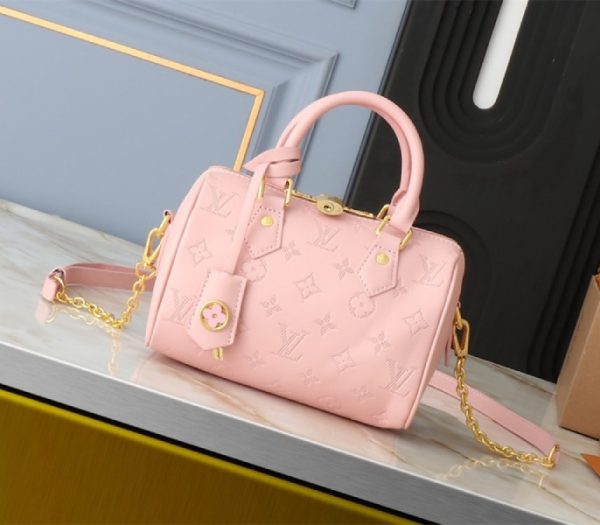 Replica Louis Vuitton Other Leathers Speedy Bandouliere 20 Handbag In Pink Opal