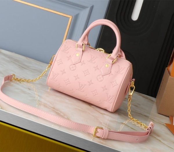 Replica Louis Vuitton Other Leathers Speedy Bandouliere 20 Handbag In Pink Opal - Image 2