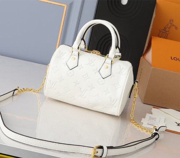 Replica Louis Vuitton Other Leathers Speedy Bandouliere 20 Handbag In Quartz White - Image 2