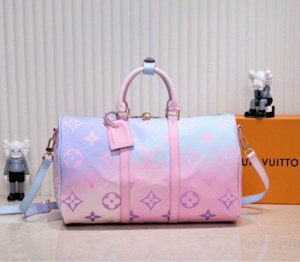 Replica Louis Vuitton Spring 2022 Keepall 45 Luggage In Sunrise Pastel
