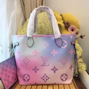 Replica Louis Vuitton Spring 2022 Neverfull MM Tote In Sunrise Pastel
