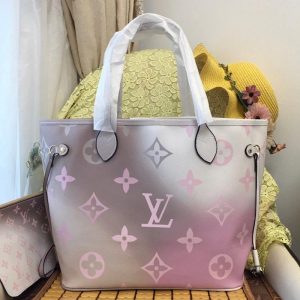 Replica Louis Vuitton Spring 2022 Neverfull MM Tote In Sunset Kaki
