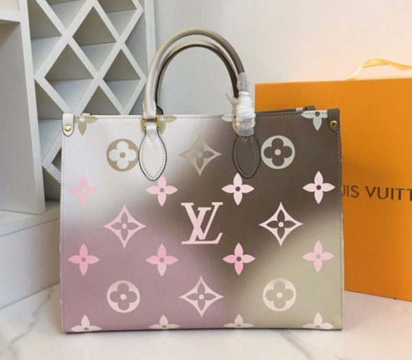 Replica Louis Vuitton Spring 2022 Onthego GM Tote In Sunset Kaki