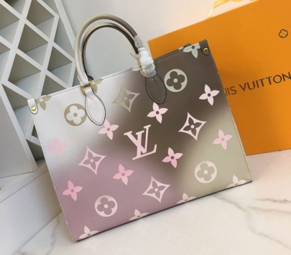 Replica Louis Vuitton Spring 2022 Onthego GM Tote In Sunset Kaki - Image 2