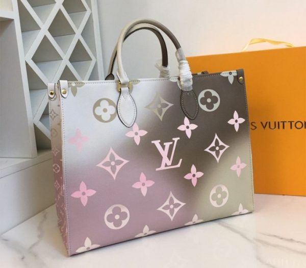 Replica Louis Vuitton Spring 2022 Onthego GM Tote In Sunset Kaki - Image 3