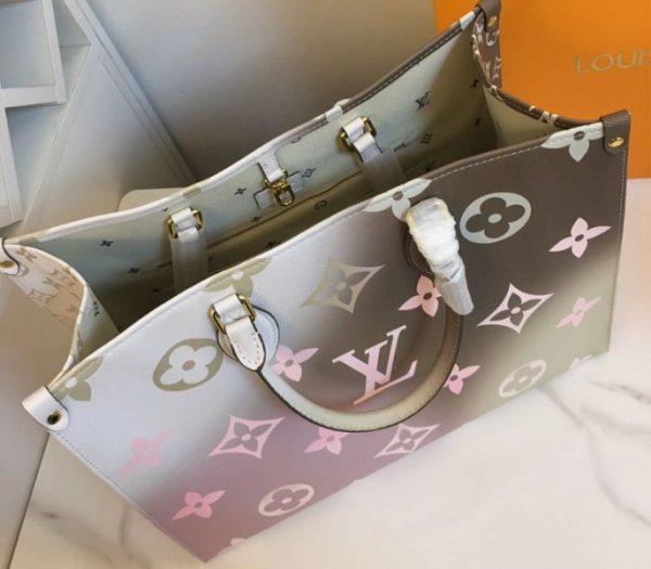 Replica Louis Vuitton Spring 2022 Onthego GM Tote In Sunset Kaki - Image 5