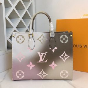Replica Louis Vuitton Spring 2022 Onthego MM Tote In Sunset Kaki