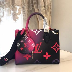Replica Louis Vuitton Spring 2022 Onthego PM Tote In Midnight Fuchsia