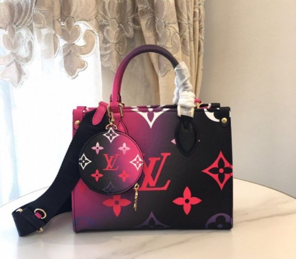 Replica Louis Vuitton Spring 2022 Onthego PM Tote In Midnight Fuchsia