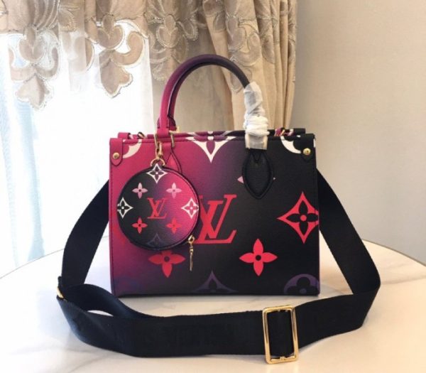 Replica Louis Vuitton Spring 2022 Onthego PM Tote In Midnight Fuchsia - Image 2