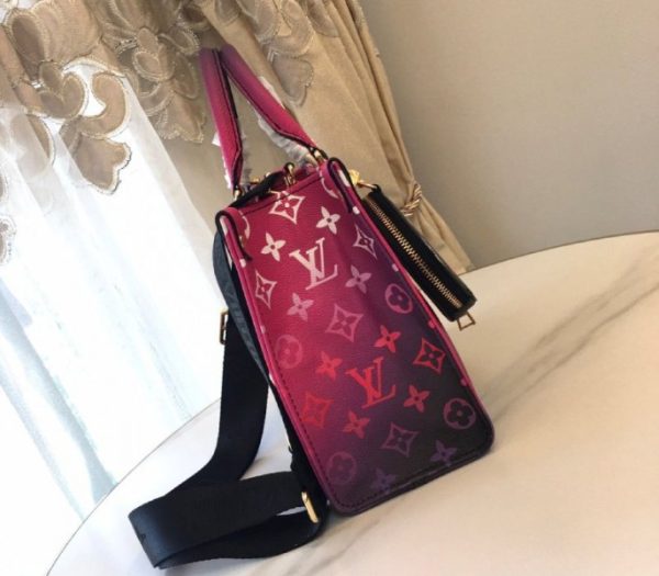 Replica Louis Vuitton Spring 2022 Onthego PM Tote In Midnight Fuchsia - Image 7