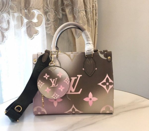 Replica Louis Vuitton Spring 2022 Onthego PM Tote In Sunset Kaki