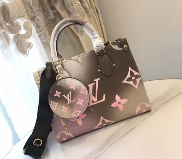 Replica Louis Vuitton Spring 2022 Onthego PM Tote In Sunset Kaki - Image 3