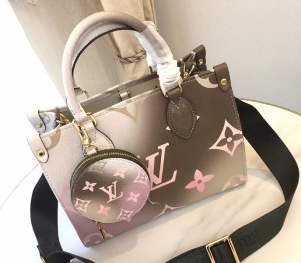 Replica Louis Vuitton Spring 2022 Onthego PM Tote In Sunset Kaki - Image 5