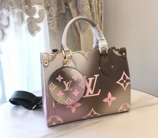 Replica Louis Vuitton Spring 2022 Onthego PM Tote In Sunset Kaki - Image 6
