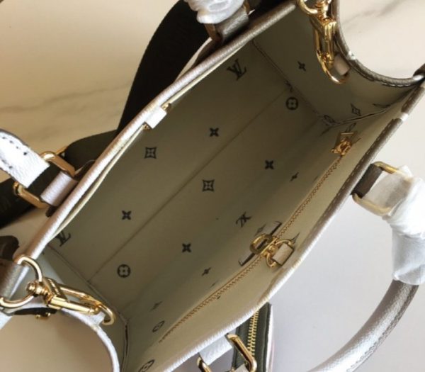 Replica Louis Vuitton Spring 2022 Onthego PM Tote In Sunset Kaki - Image 9