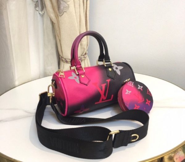 Replica Louis Vuitton Spring 2022 Papillon BB Bag In Midnight Fuchsia - Image 2