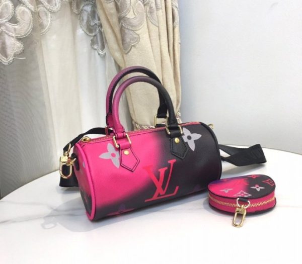 Replica Louis Vuitton Spring 2022 Papillon BB Bag In Midnight Fuchsia - Image 4