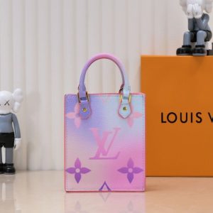 Replica Louis Vuitton Spring 2022 Petit Sac Plat In Sunrise Pastel