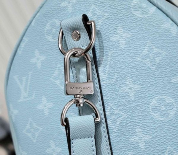 Replica Louis Vuitton Taiga Leather Keepall Bandouliere 50 Travel Bag In Miami Green - Image 8