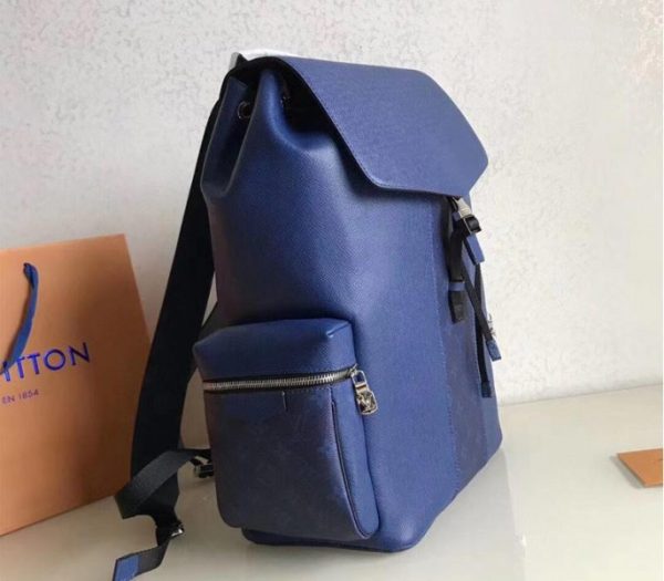 Replica Louis Vuitton Taiga Leather Outdoor Backpack In Pacific Blue - Image 2